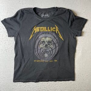 Metallica In Vertigo You Will Be Graphic T-Shirt Black Skull Band Tee 2019 L